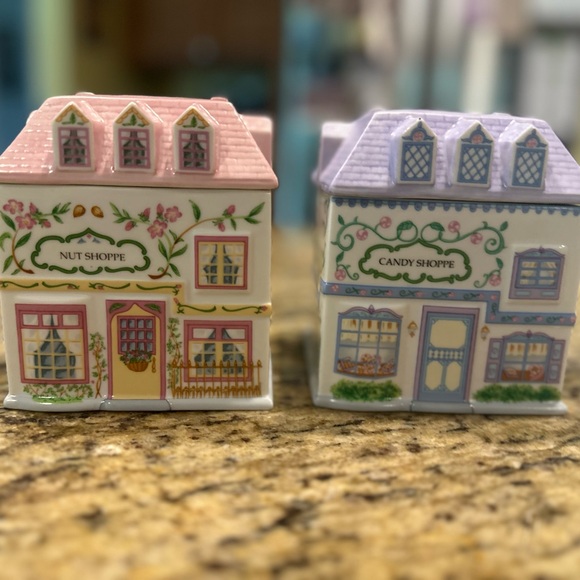 Lenox Village Collection Candy Shoppe & Nut Shoppe Canister Set - Picture 1 of 4